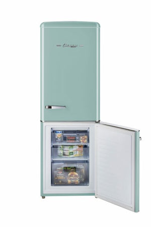 Classic Retro 21.6 in. 7 cu. ft. Retro Bottom Freezer Refrigerator in Ocean Mist Turquoise, ENERGY STAR