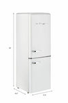 Classic Retro 21.6 in. 7 cu. ft. Retro Bottom Freezer Refrigerator in Marshmallow White, ENERGY STAR