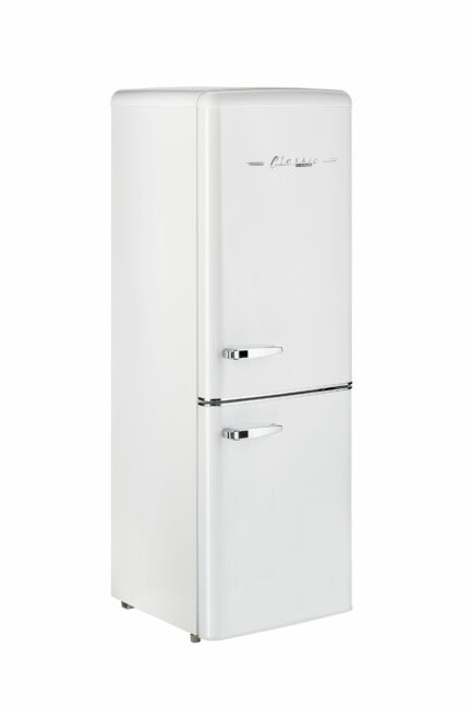 Classic Retro 21.6 in. 7 cu. ft. Retro Bottom Freezer Refrigerator in Marshmallow White, ENERGY STAR