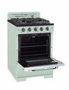 Cuisinière à gaz Classic Rétro avec four à convection, 24 po, 2,9 pi3, Summer Mint Green