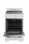 Cuisinière à gaz Classic Rétro avec four à convection, 24 po, 2,9 pi3, Marshmallow White