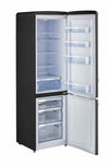 Classic Retro 21.6 in. 8.7 cu. ft. Retro Bottom Freezer Refrigerator in Midnight Black, ENERGY STAR