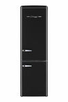 Classic Retro 21.6 in. 8.7 cu. ft. Retro Bottom Freezer Refrigerator in Midnight Black, ENERGY STAR