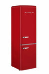 Classic Retro 21.6 in. 8.7 cu. ft. Retro Bottom Freezer Refrigerator in Candy Red, ENERGY STAR
