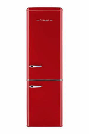 Classic Retro 21.6 in. 8.7 cu. ft. Retro Bottom Freezer Refrigerator in Candy Red, ENERGY STAR