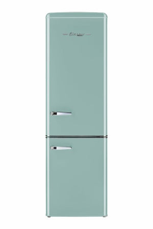 Classic Retro 21.6 in. 8.7 cu. ft. Retro Bottom Freezer Refrigerator in Ocean Mist Turquoise, ENERGY STAR