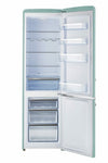 Classic Retro 21.6 in. 8.7 cu. ft. Retro Bottom Freezer Refrigerator in Ocean Mist Turquoise, ENERGY STAR