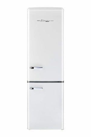 Off-Grid Classic Retro 21.6-inch 10 cu. ft. 275L Solar DC Bottom Freezer Refrigerator in Marshmallow White - ENERGY STAR®