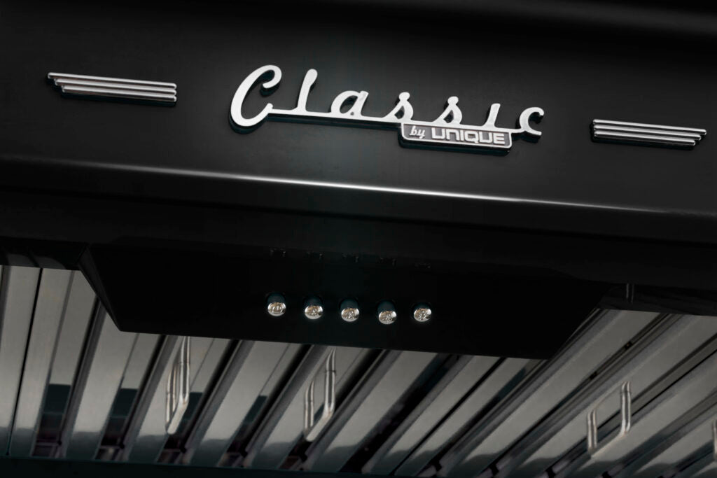 Unique 30' Classic Retro Midnight Black Range Hood