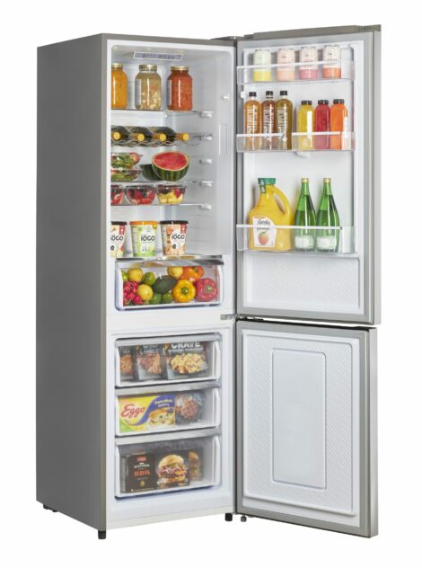 Prestige 23.6 in. 11.7 cu. ft. Frost Free Bottom Freezer Refrigerator in Stainless Steel