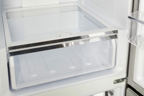 Prestige 23.6 in. 11.7 cu. ft. Frost Free Bottom Freezer Refrigerator in Stainless Steel