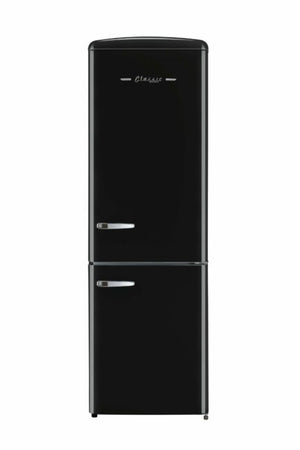Classic Retro 23.6 in 11.7 cu. ft. Frost Free Retro Bottom Freezer Refrigerator in Midnight Black, ENERGY STAR