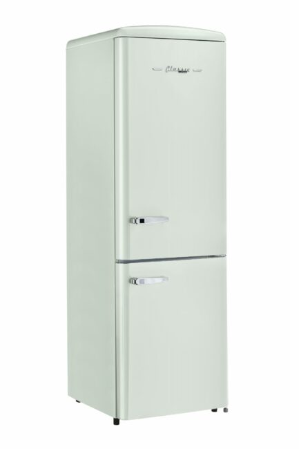 Classic Retro 23.6 in 11.7 cu. ft. Frost Free Retro Bottom Freezer Refrigerator in Summer Mint Green, ENERGY STAR