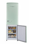 Classic Retro 23.6 in 11.7 cu. ft. Frost Free Retro Bottom Freezer Refrigerator in Summer Mint Green, ENERGY STAR