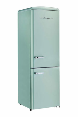 Classic Retro 23.6 in 11.7 cu. ft. Frost Free Retro Bottom Freezer Refrigerator in Ocean Mist Turqoise, ENERGY STAR