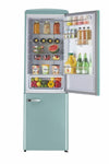 Classic Retro 23.6 in 11.7 cu. ft. Frost Free Retro Bottom Freezer Refrigerator in Ocean Mist Turqoise, ENERGY STAR