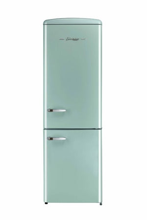 Classic Retro 23.6 in 11.7 cu. ft. Frost Free Retro Bottom Freezer Refrigerator in Ocean Mist Turqoise, ENERGY STAR