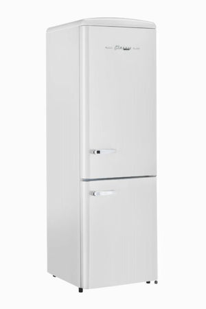Classic Retro 23.6 in 11.7 cu. ft. Frost Free Retro Bottom Freezer Refrigerator in Marshmallow White, ENERGY STAR