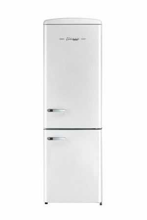 Classic Retro 23.6 in 11.7 cu. ft. Frost Free Retro Bottom Freezer Refrigerator in Marshmallow White, ENERGY STAR
