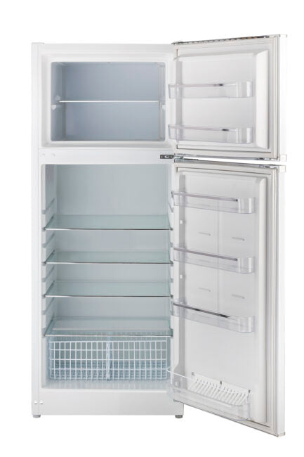 Unique 385Litre Marshmallow White 12/24 DC Refrigerator/Freezer Retro