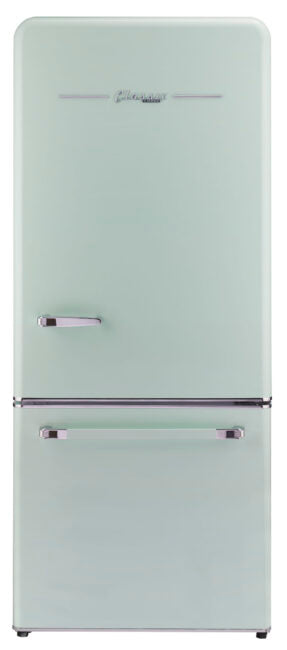 Classic Retro 30 in 17.7 cu. ft. Frost Free Retro Bottom Freezer Refrigerator in Summer Mint Green, ENERGY STAR