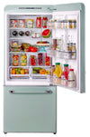 Classic Retro 30 in 17.7 cu. ft. Frost Free Retro Bottom Freezer Refrigerator in Summer Mint Green, ENERGY STAR