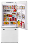 Classic Retro 30 in 17.7 cu. ft. Frost Free Retro Bottom Freezer Refrigerator in Marshmallow White, ENERGY STAR