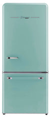 Classic Retro 30 in 17.7 cu. ft. Frost Free Retro Bottom Freezer Refrigerator in Ocean Mist Turquoise, ENERGY STAR