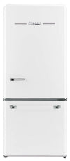 Classic Retro 30 in 17.7 cu. ft. Frost Free Retro Bottom Freezer Refrigerator in Marshmallow White, ENERGY STAR