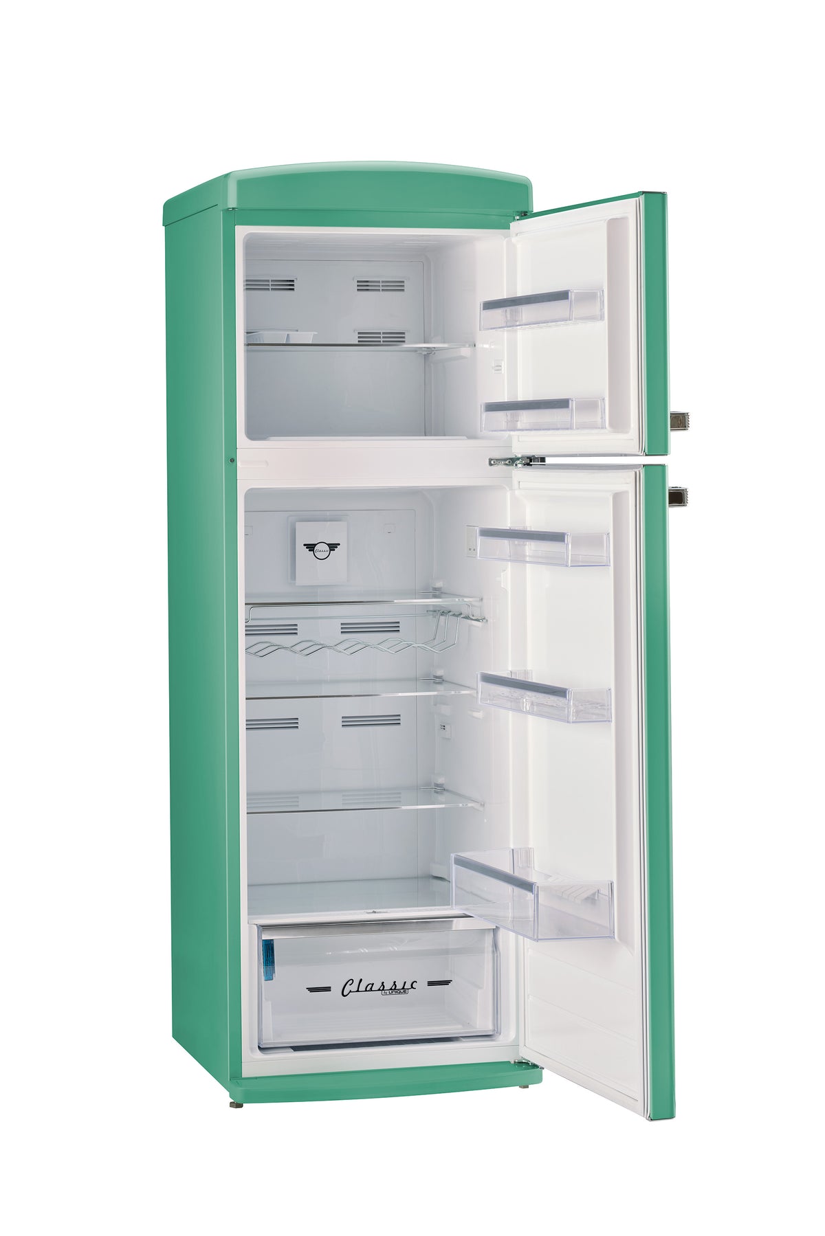 Unique 310L Ocean Mist Turquoise Top Mount Refrigerator
