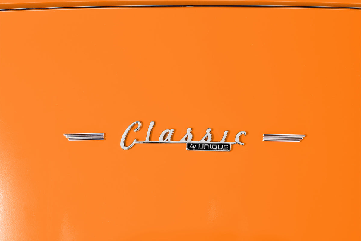 Unique 310L Creamsicle Orange Top Mount Refrigerator