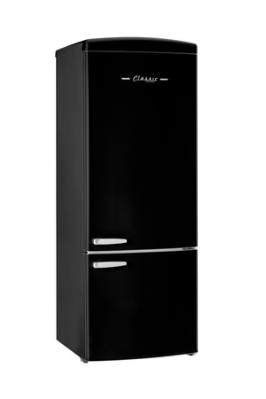 Unique 455L Midnight Black Bottom Mount Refrigerator