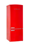 Unique 455L Candy Apple Red Bottom Mount Refrigerator