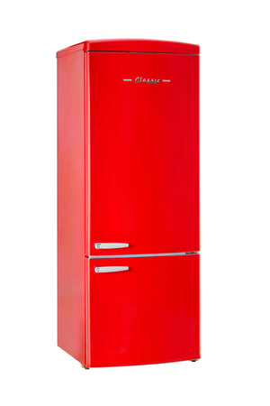 Unique 455L Candy Apple Red Bottom Mount Refrigerator