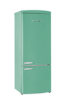 Unique 455L Ocean Mist Turquoise Bottom Mount Refrigerator