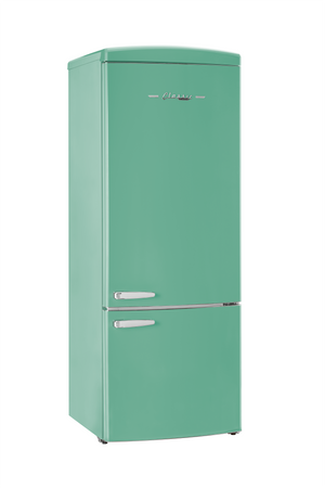 Unique 455L Ocean Mist Turquoise Bottom Mount Refrigerator
