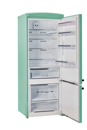 Unique 455L Ocean Mist Turquoise Bottom Mount Refrigerator