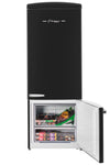 Unique 455L Matte Black Bottom Mount Refrigerator