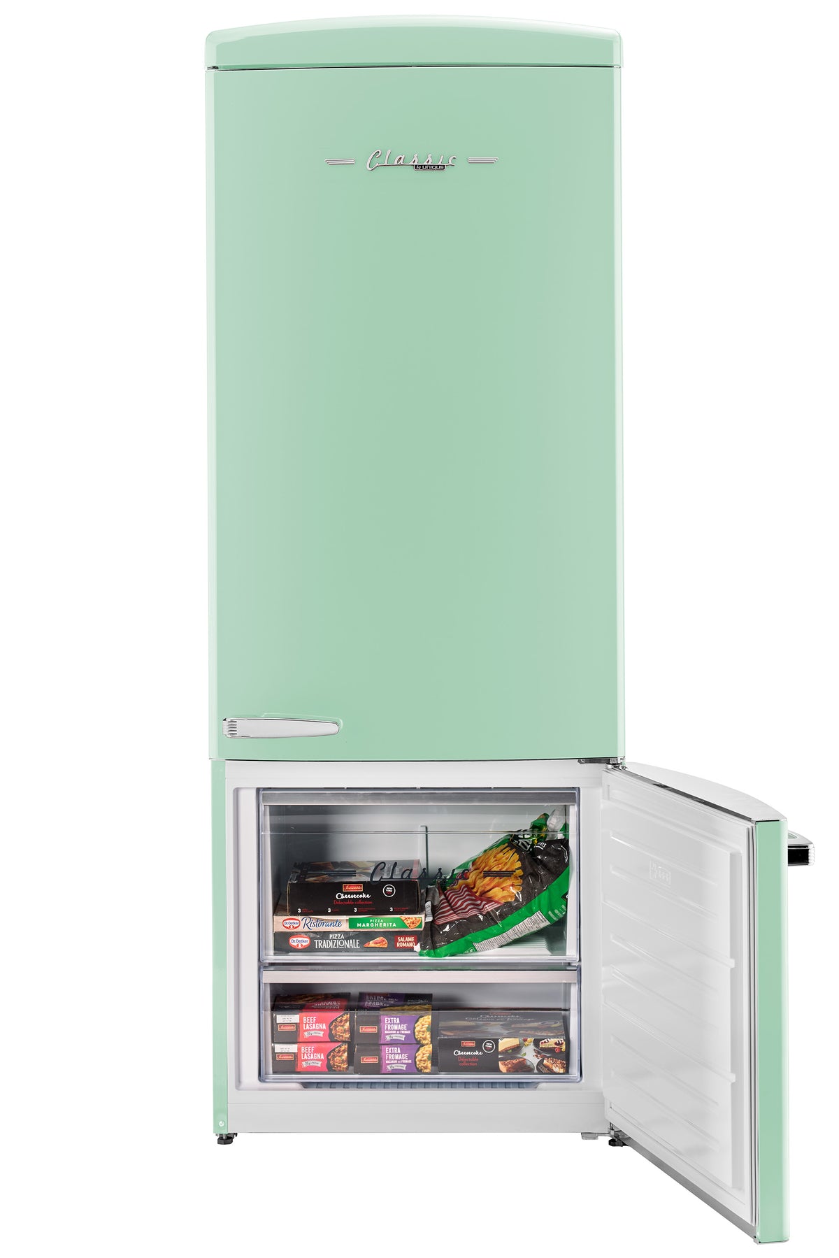 Unique 455L Summer Mint Green Bottom Mount Refrigerator