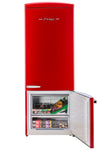 Unique 455L Candy Apple Red Bottom Mount Refrigerator