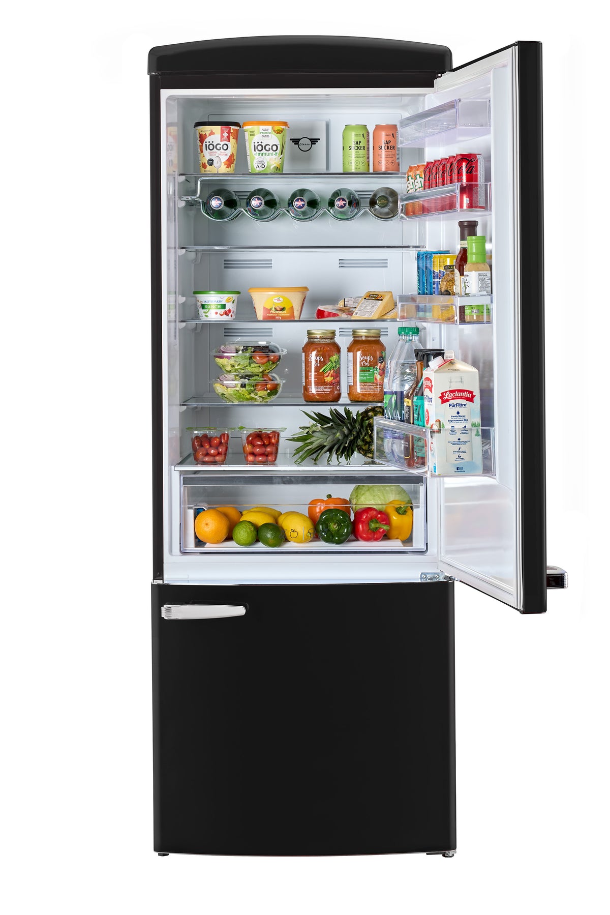 Unique 455L Matte Black Bottom Mount Refrigerator