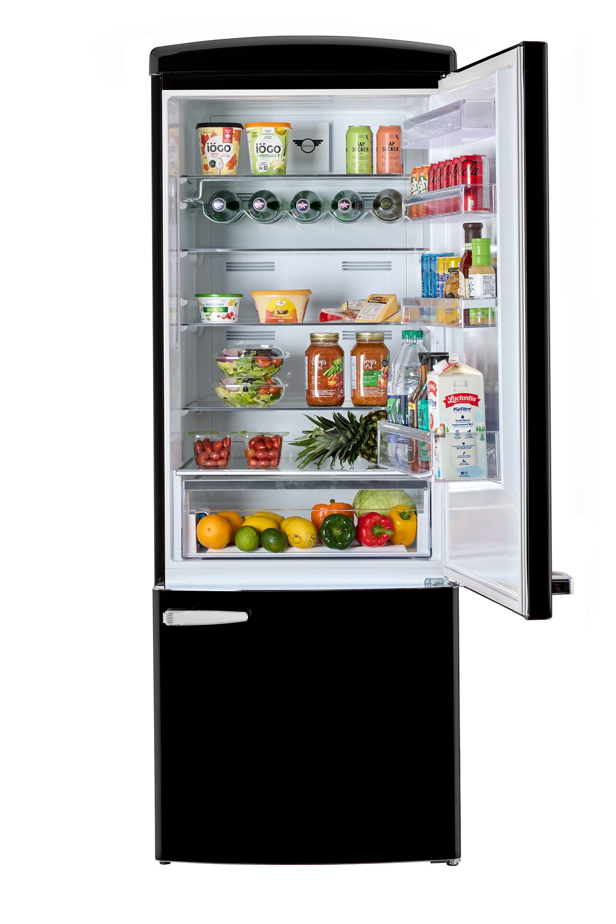 Unique 455L Midnight Black Bottom Mount Refrigerator