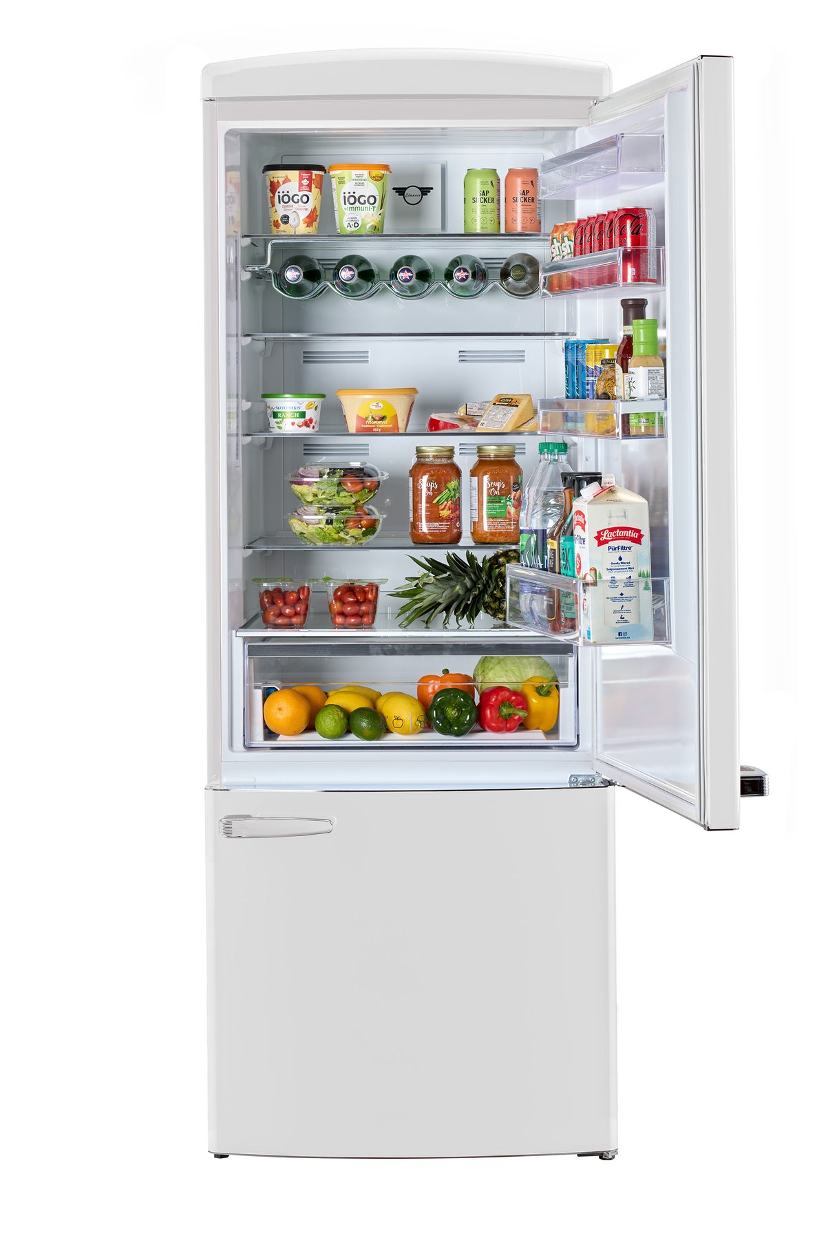 Unique 455L Marshmallow White Bottom Mount Refrigerator