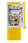 Unique 455L Canary Yellow Bottom Mount Refrigerator