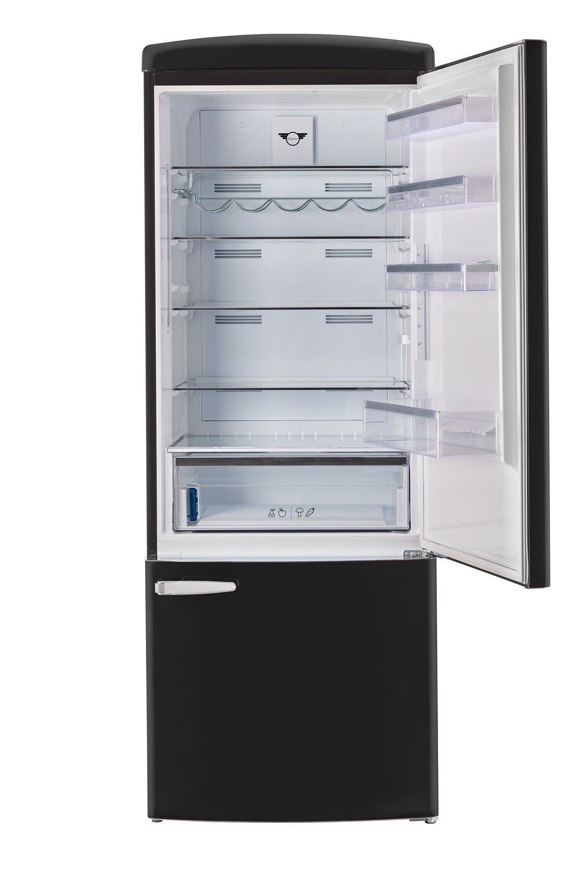 Unique 455L Matte Black Bottom Mount Refrigerator