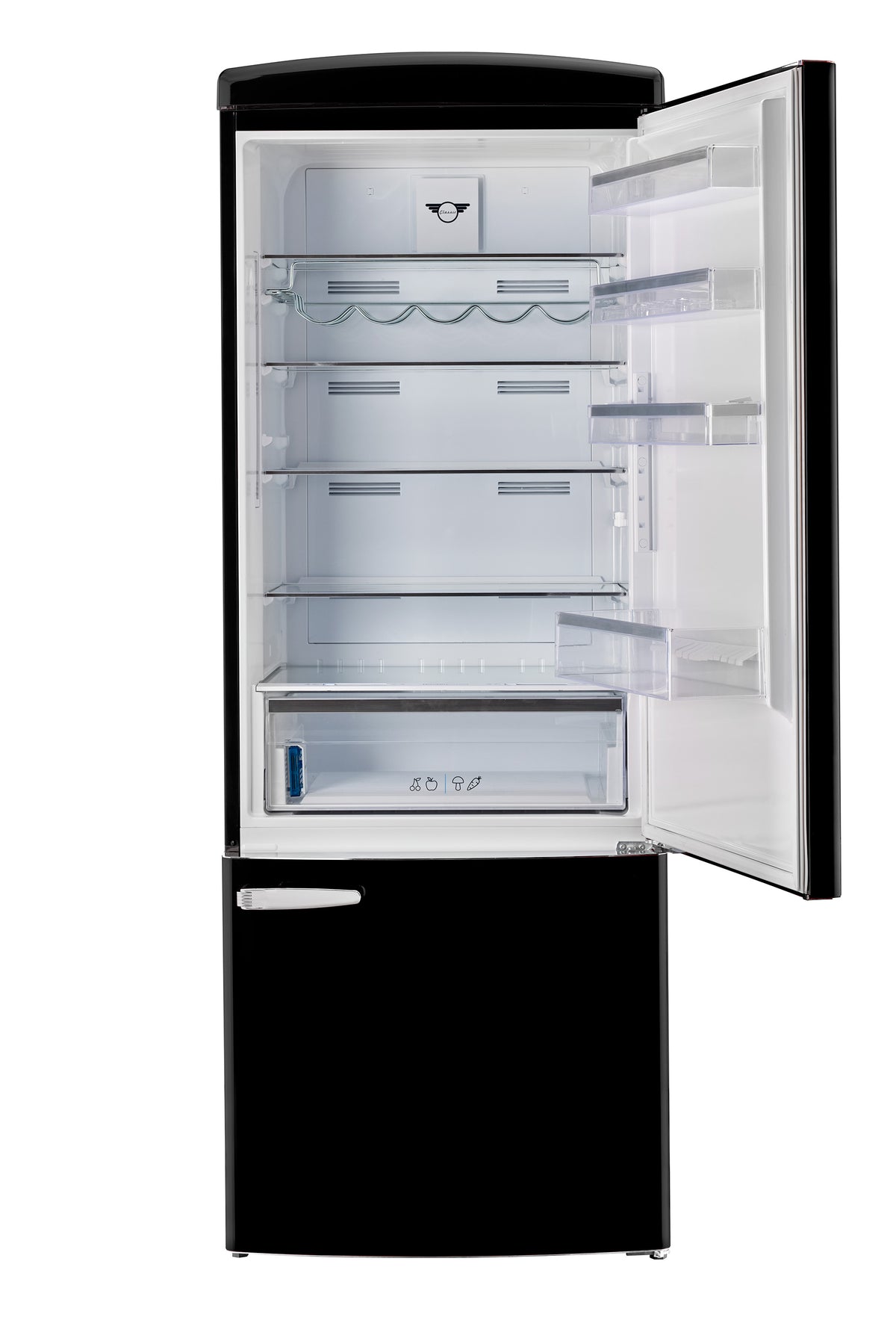 Unique 455L Midnight Black Bottom Mount Refrigerator