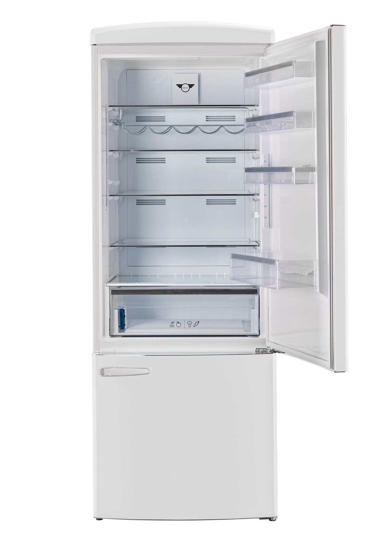 Unique 455L Marshmallow White Bottom Mount Refrigerator