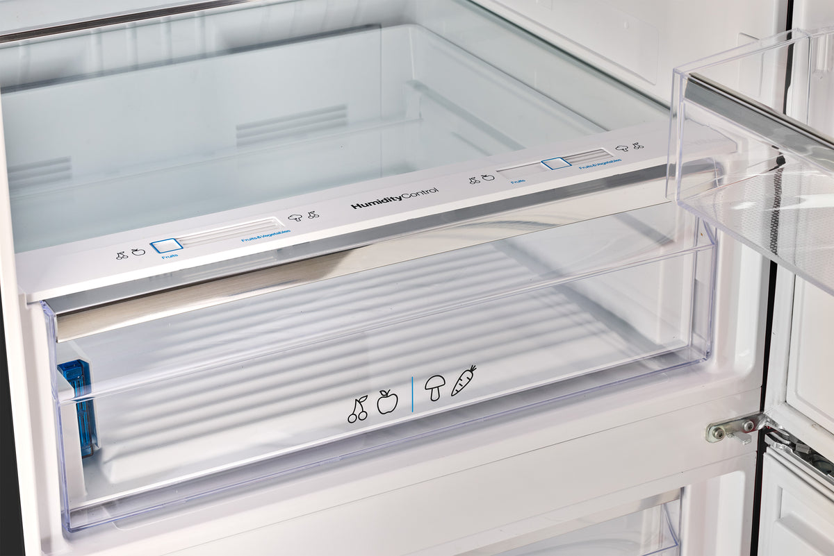 Unique 455L Matte Black Bottom Mount Refrigerator