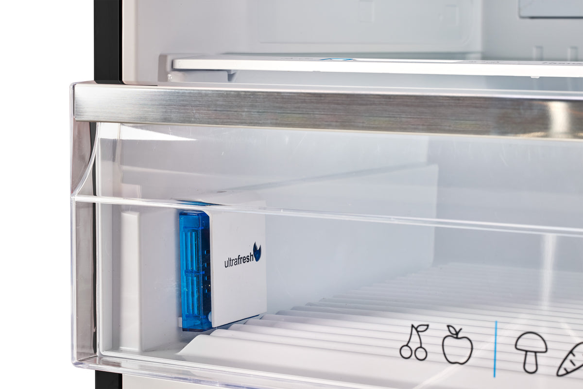 Unique 455L Matte Black Bottom Mount Refrigerator