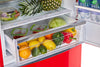 Unique 455L Candy Apple Red Bottom Mount Refrigerator